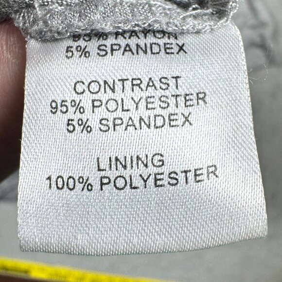 Fashionista Plus Size 2X Gray Sequin Shoulder Top Women’s Short Sleeve Rayon - Picture 4 of 8